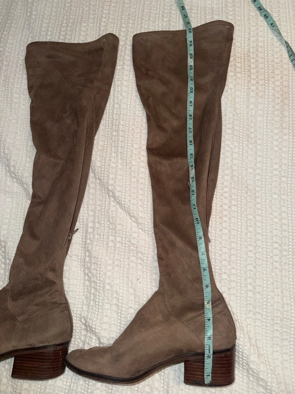 Steve Madden Over the Knee Boots brown tan suede look size 9.5